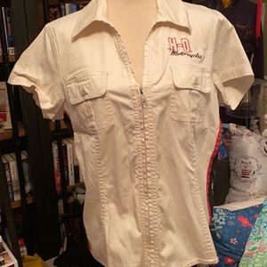 Harley Davidson Zip Front Top